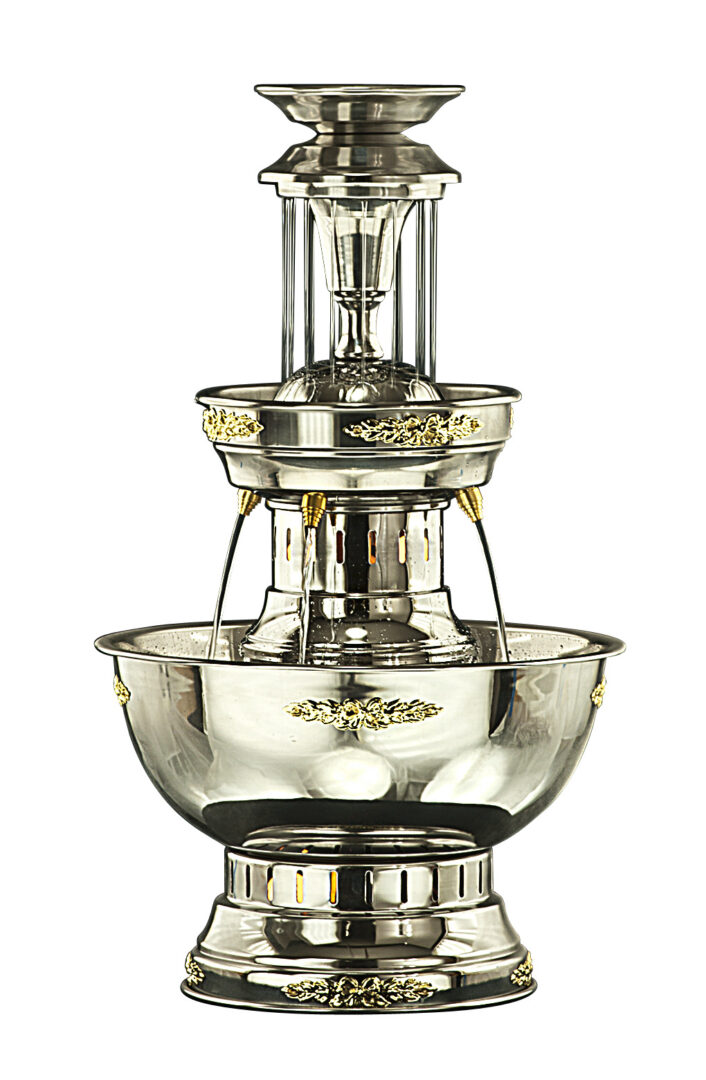 Princess Leah, A Beverage Fountain Made of Polished Stainless Steel