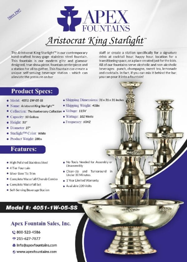 Aristocrat King Starlight, Model Number 4051 1W 05 SS
