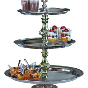 The Atlantis, Three Tiered Tray Display Stand, Perfect for Appetizers, Desserts, and More