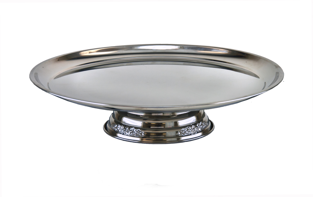 The Ren Tray Server with Round Tray and Decorated Base