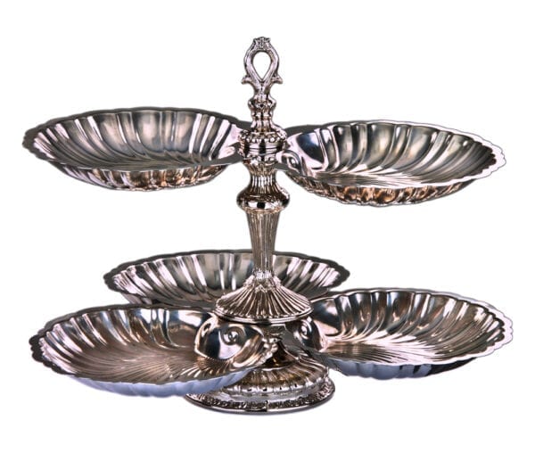 Neptune Tray Available in Brass Plated Gold and Nickel Plated Siver Options